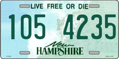 NH license plate 1054235