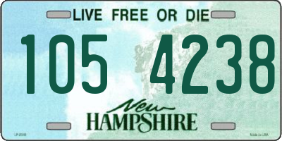 NH license plate 1054238