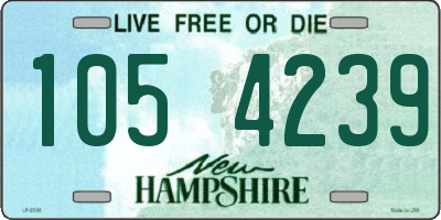 NH license plate 1054239