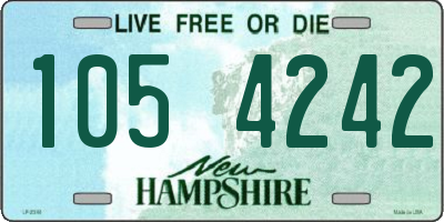 NH license plate 1054242