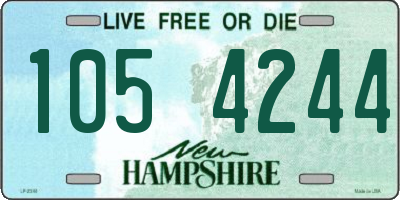 NH license plate 1054244