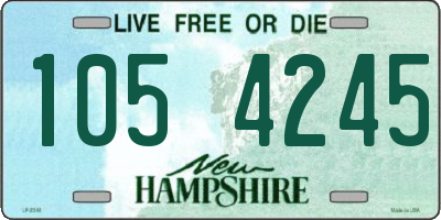 NH license plate 1054245