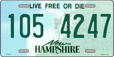 NH license plate 1054247