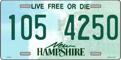 NH license plate 1054250