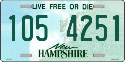 NH license plate 1054251