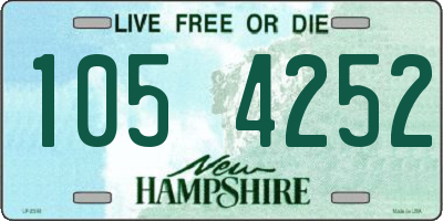 NH license plate 1054252