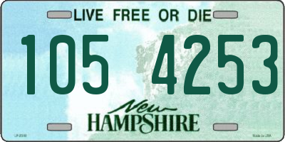 NH license plate 1054253