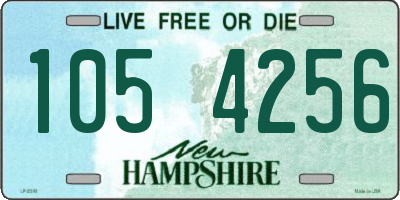 NH license plate 1054256