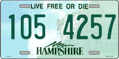 NH license plate 1054257