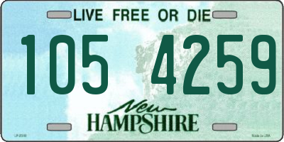 NH license plate 1054259
