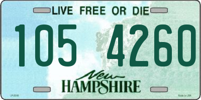 NH license plate 1054260