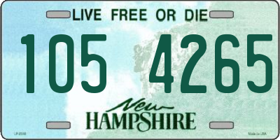 NH license plate 1054265