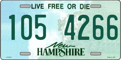 NH license plate 1054266