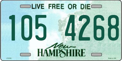 NH license plate 1054268