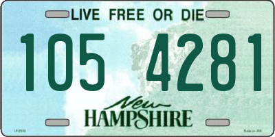 NH license plate 1054281