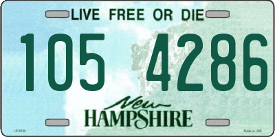 NH license plate 1054286