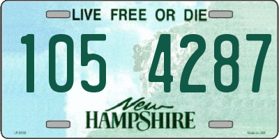 NH license plate 1054287
