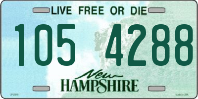 NH license plate 1054288