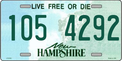 NH license plate 1054292