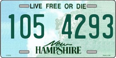 NH license plate 1054293