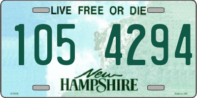 NH license plate 1054294