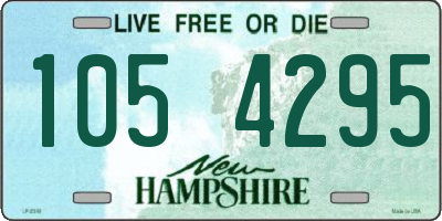 NH license plate 1054295