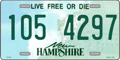 NH license plate 1054297