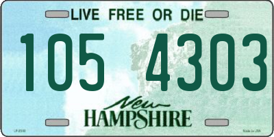 NH license plate 1054303