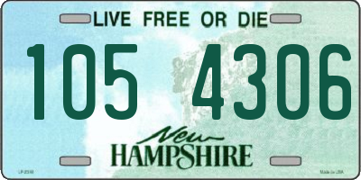NH license plate 1054306