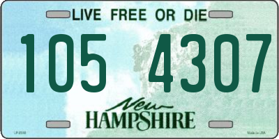 NH license plate 1054307