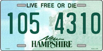 NH license plate 1054310