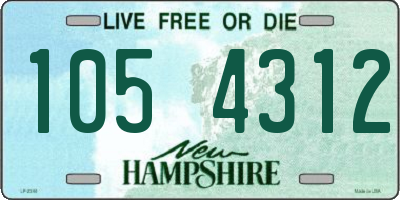 NH license plate 1054312