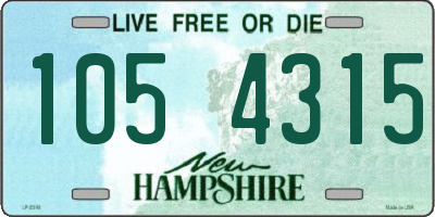 NH license plate 1054315