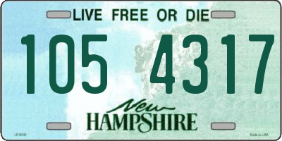NH license plate 1054317