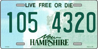 NH license plate 1054320