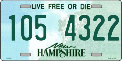 NH license plate 1054322