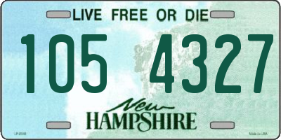 NH license plate 1054327
