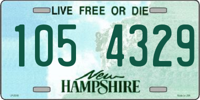 NH license plate 1054329