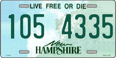 NH license plate 1054335