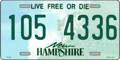 NH license plate 1054336