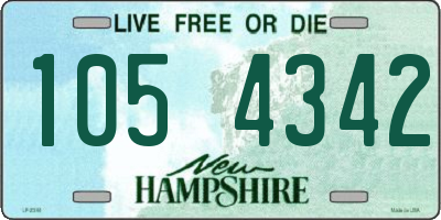 NH license plate 1054342