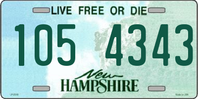 NH license plate 1054343