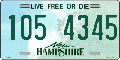 NH license plate 1054345
