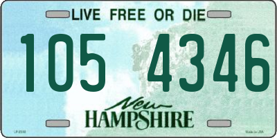 NH license plate 1054346