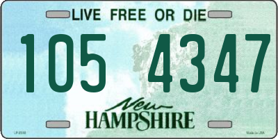 NH license plate 1054347