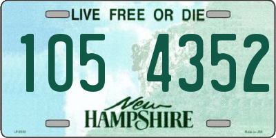 NH license plate 1054352