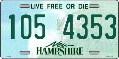NH license plate 1054353