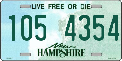 NH license plate 1054354