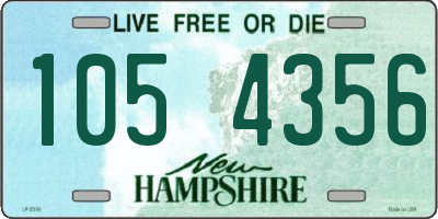 NH license plate 1054356