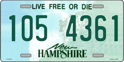NH license plate 1054361